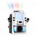 Auna Kara Liquida Bluetooth Sistema Karaoke Show de Luzes Fonte Bluetooth Branco/cinzento
