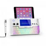 Auna Discofever Sistema de Karaoke com Bluetooth led 7 Ecrã Tft Cd usb Branco
