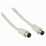 Nedis Cable Coaxial de 90 dB IEC (Coaxial) Macho - IEC (Coaxial) Hembra 2,0 m Branco