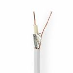 Nedis Cable Coaxial RG6T 10,0 m Minicarrete Branco
