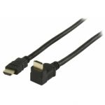 Valueline Cabo HDMI de alta velocidad con conector HDMI Ethernet conector HDMI en ángulo de 90° de 1.00 m en color negro Valueline