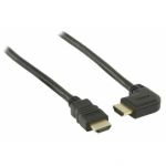 Valueline Cable HDMI de alta velocidad con conector HDMI Ethernet conector HDMI en ángulo hacia la derecha de 2.00 m en color negro