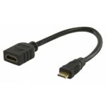 Valueline Cabo HDMI de alta velocidad con mini conector HDMI Ethernet de 0.20 m en color negro entrada HDMI