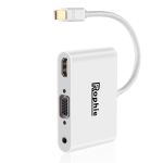 Rophie Adaptador Mini DisplayPort para HDMI / VGA com Áudio e Alimentação Micro USB - MS004067