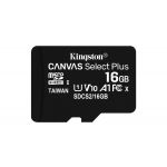 Kingston 16GB MicroSDHC Canvas Select Plus Class10 UHS-I + Adaptador - SDCS2/16GBSP