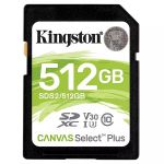 Kingston 512GB SD Canvas Select Plus Class10 U3 - SDS2/512GB