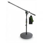 Gravity MS 2211 B Short Microphone Stand With Round Base And 1-Point Adjustment Boom - GMS2211B