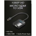 Vention Cabo Adaptador Micro HDMI para VGA com Áudio e Alimentação - MS003889