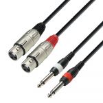Adam Hall Cables K3 TFP 0600 Cable 2 x XLR Female to 2 x 6,3 mm mono Jack Male 6 m