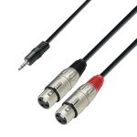 Adam Hall Cables K3 YWFF 0300 Audio Cable 3.5 mm Jack Stereo to 2 x XLR Female 3 m
