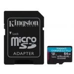 Kingston 64GB Micro SDXC Canvas Go! Plus Class 10 UHS-I U3 V30 A2 - SDCG3/64GB