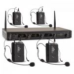 Malone Duett Quartett Fix V3 Conjunto de Microfones s/ Fios Wireless 4 canais UHF 50 m