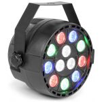 Max Party PAR-Luz de teto 12x1W RGBW-LED 15 W DMX/Standalone/Sound 7 canais