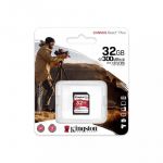 Kingston 32GB Canvas React Plus C10 UHS-II U3 V90 SDHC + Adaptador USB - MLPR2/32GB