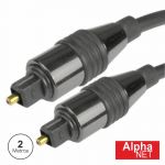 Alpha Elettronica Cabo Fibra Óptica Toslink-toslink 2m