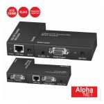 Alphanet Receptor e Transmissor Vga + Áudio Via RJ45 Cat6 300m