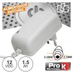 ProK Electronics Alimentador Switching 12v 1.5a Branco
