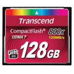 Transcend CompactFlash 128GB Cartão memória Preto Ultimate 800x - TS128GCF800
