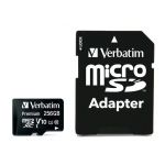 Verbatim 256GB MicroSDXC Class 10 UHS-I + Adapter - 44087