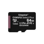 Kingston 3x64GB Micro SD SDXC Canvas Select Plus Class10 A1 + Adaptador (3 Unidades)