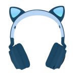 Linq Auscultadores Bluetooth Orelhas Gato Luminosas Noise-Cancelling Blue