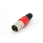 Velleman 3p Male Xlr Plug Nickel Red CA101R