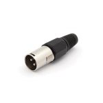 Velleman Ficha Xlr Macho 3 Pinos Black Niquel CA101B