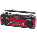 Rádio Gravador Cassetes Portátil Retro BLUETOOTH/FM/USB/SD/MP3 (vermelho)