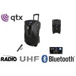 Qtx Coluna Pa 10" Uhf Bluetooth + Microfone Mão - BUSKER-10U