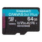 Kingston Micro Sdxc 64GB Canvas Go Plus 170R A2 U3 V30 UHS-I - SDCG3/64GBSP
