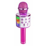 Max Microfone KMI5G Bluetooth c/ Altifalante e LEDs (Rosa) - 130.147
