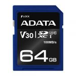 ADATA 64GB SDXC Premier Pro UHS-I (U3) Class 10 V30