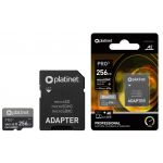 Platinet 256GB Profissional MicroSD c/ Adaptador SD
