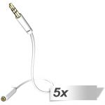5x In-akustik Star Audio Cable Extension 3,5 mm Jack Plug 1,5 M