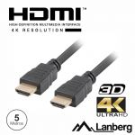 Lanberg Cabo HDMI Dourado Macho / Macho 1.4 5m