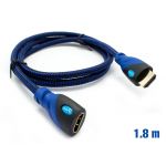 Biwond Cabo HDMI C/Revestimento v1.4 M/F 30AWG Azul/Negro 1.8m