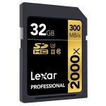 Lexar 32GB SDHC Professional 2000X RDR UII Global - LSD32GCB2000R