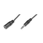 Digitus Cabo Audio Extension Stereo 3.5mm 2.50m CCS 2x0.10/10 Shielded M/F Black