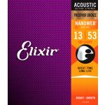 Elixir Jogo de Cordas 013 para Guitarra Acústica Phbronze Nanoweb 013-053 hd Light 16182