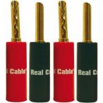Real Cable Conjunto de 4 Bananas 2 Pretas/2 Vermelhas - BFA6020-2C/4PCS