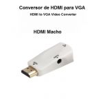 Adaptador Conversor Hdmi para Vga com Áudio White