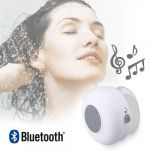 Coluna Bluetooth Banho impermeável com Ventosa mãos livres BTS-06 Branco