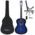 Guitarra Clássica Para Iniciantes Com Saco 4/4 39" Blue (12 Peças) - 70109