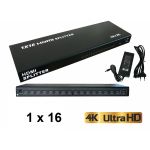 Splitter Multiplicador HDMI 1 x 16 HDR 4K / 2K 3D &#150; 1 Entrada 16 Saídas