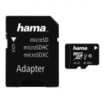Hama 64GB Micro SDXC Class 10 80MB/S + Adaptador