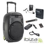 Ibiza Sound Coluna PA PORT15VHF MKII 15" com Bluetooth 800W Black - PORT15VHF-MKII