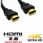 Cable HDMI negro versión 2.0 ultra HD - 2,50m TCH102PK