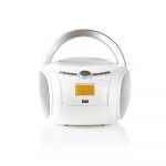 Nedis Boombox 9 W Bluetooth CD/radio FM/USB/entrada auxiliar Blanco SPBB100WT
