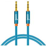 Cool Cable Nylon Jack 3.5 mm Azul Celeste 1m