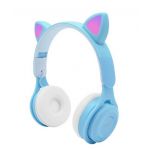 Auscultadores Bluetooth LED c/ Micro Cat M6 Blue